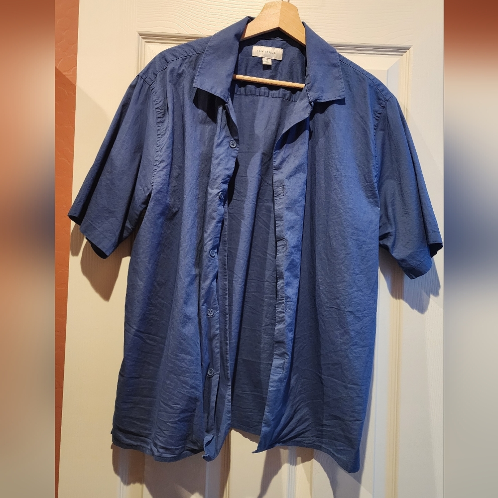 Blue Lightweight Button Down Shirt